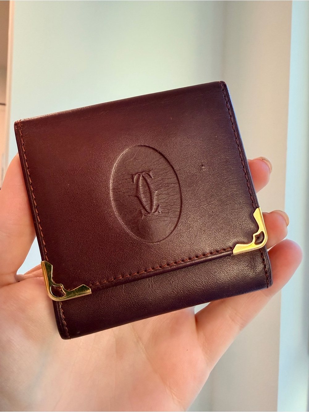 Vintage Cartier Paris compact bifold wallet